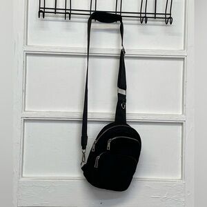 Amazon basics women’s Mini Crossbody Sling Bag Chest Bag three zipper Pockets